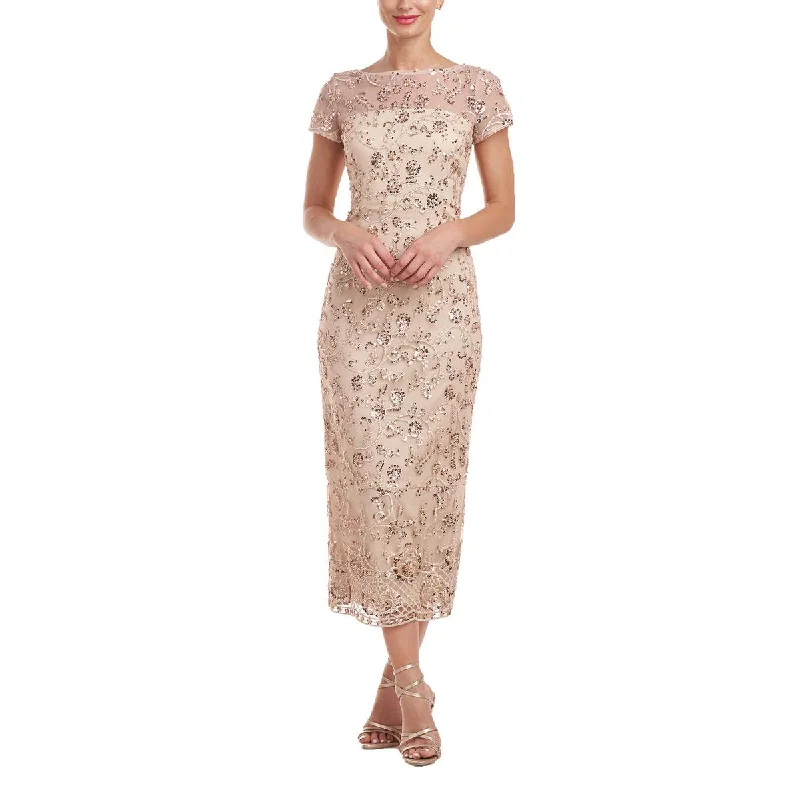 Comfortable Vibes Daily Chic JS Collections Womens Henley Tea Sequin Embroidered Midi Dress Comfortable Vibes Daily Chic JS Collections Womens Henley Tea Sequin Embroidered Midi Dress