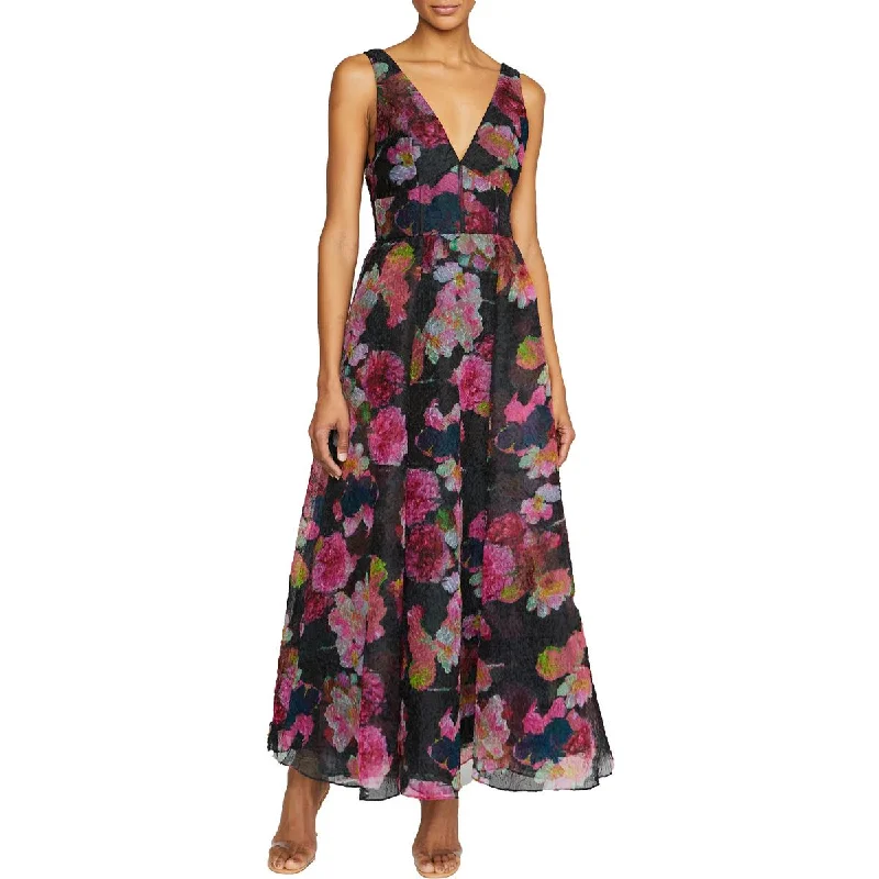 Chic Comfort Pieces Cozy Essentials ML Monique Lhuillier Womens Textured Tea Length Midi Dress Chic Comfort Pieces Cozy Essentials ML Monique Lhuillier Womens Textured Tea Length Midi Dress