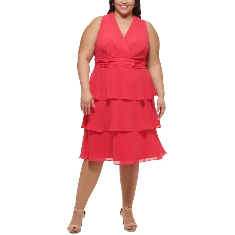 Cozy Outfits Wear Comfortable Fits Jessica Howard Womens Plus Chiffon Mid-Calf Midi Dress Cozy Outfits Wear Comfortable Fits Jessica Howard Womens Plus Chiffon Mid-Calf Midi Dress