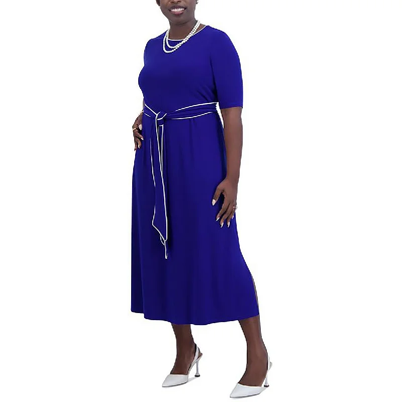 Smart Layered Looks Relaxed Wardrobe Kasper Womens Wrapped Waist Tie Midi Dress