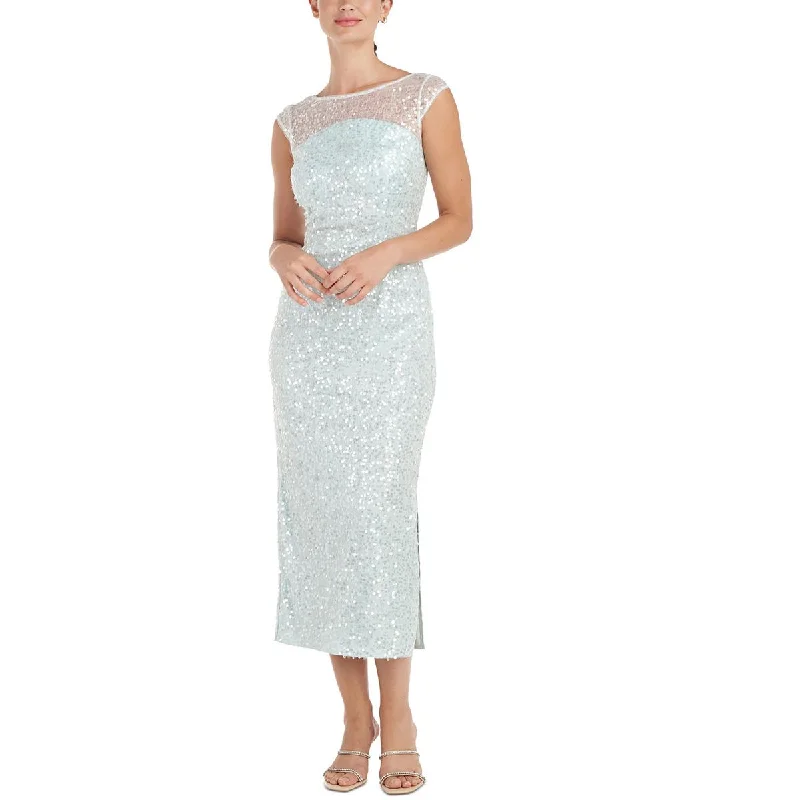 Chic Comfort Pieces Cozy Casuals JS Collections Womens Sequined Cap Sleeve Midi Dress Chic Comfort Pieces Cozy Casuals JS Collections Womens Sequined Cap Sleeve Midi Dress