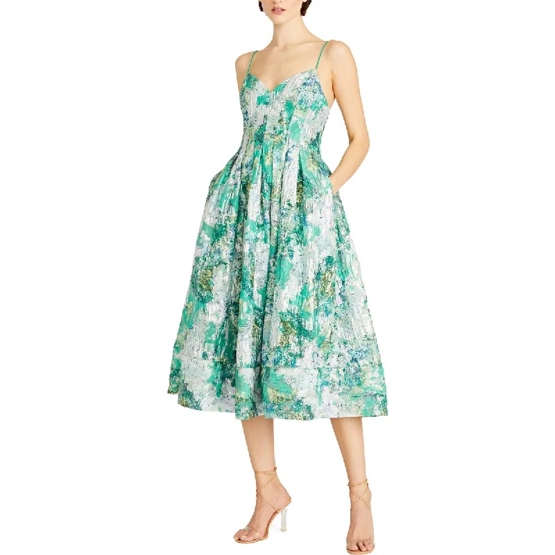 Affordable Layers Sleek Comfort ML Monique Lhuillier Womens Pleated Mid Calf Midi Dress Affordable Layers Sleek Comfort ML Monique Lhuillier Womens Pleated Mid Calf Midi Dress