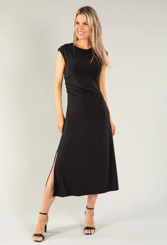 Simple Chic Wear Relaxed Dressing Ruched Detail Sleeveless Dress