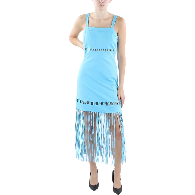 Street Chic Clothing Daywear Fashion Jonathan Simkhai Womens Effy Daytime Fringe Hem Midi Dress Street Chic Clothing Daywear Fashion Jonathan Simkhai Womens Effy Daytime Fringe Hem Midi Dress
