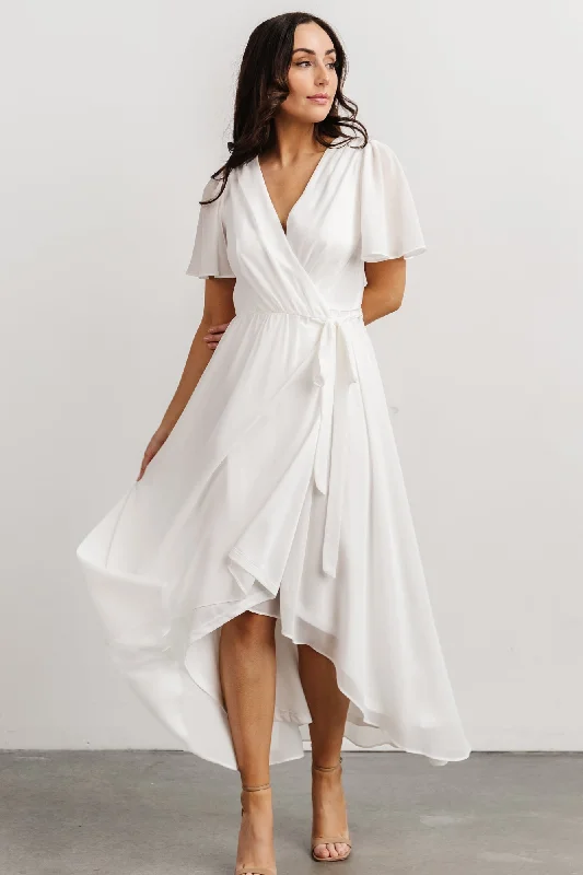 Comfortable Fashion Choices Soft Layers Waverly Wrap Dress | Off White