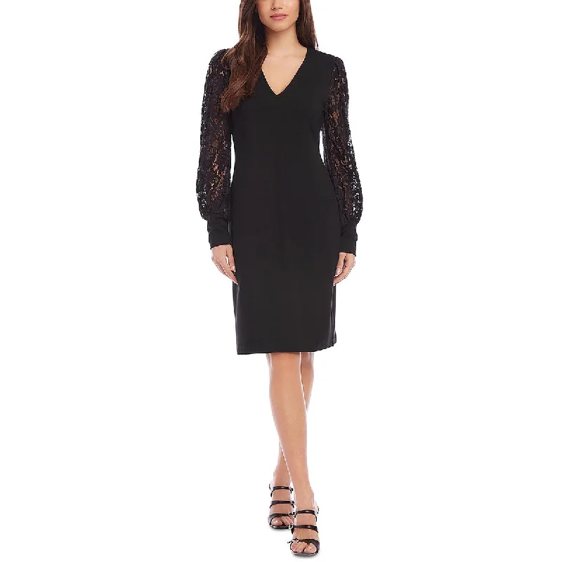 Fashion Layering Pieces Practical Comfort Karen Kane Womens Lace V-Neck Midi Dress
