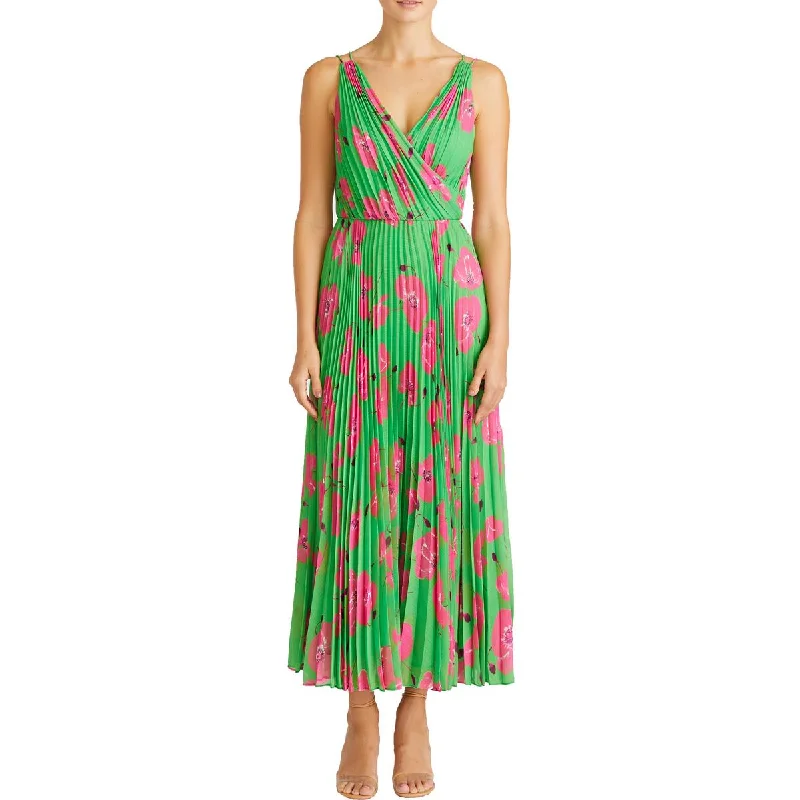 Smart Fashionwear Chic Fit ML Monique Lhuillier Womens Pleated Tea Length Midi Dress Smart Fashionwear Chic Fit ML Monique Lhuillier Womens Pleated Tea Length Midi Dress