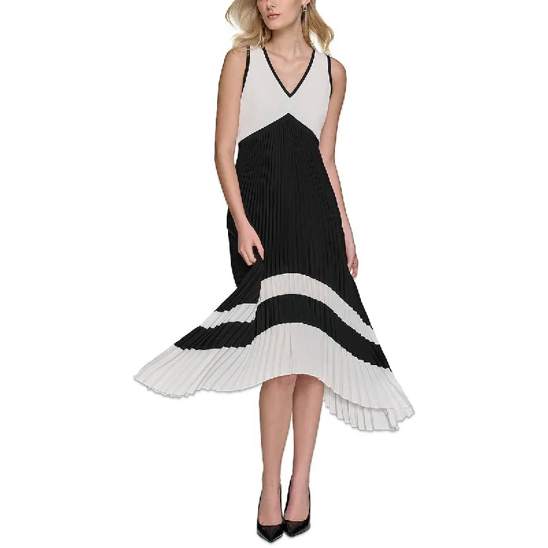 Cozy Street Looks Affordable Layers Karl Lagerfeld Paris Womens Crepe Shutter Pleat Midi Dress Cozy Street Looks Affordable Layers Karl Lagerfeld Paris Womens Crepe Shutter Pleat Midi Dress