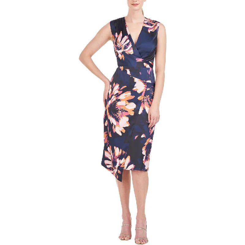 Simple Stylish Wear Relaxed Fit Apparel Kay Unger New York Womens Floral Print Pleated Midi Dress Simple Stylish Wear Relaxed Fit Apparel Kay Unger New York Womens Floral Print Pleated Midi Dress