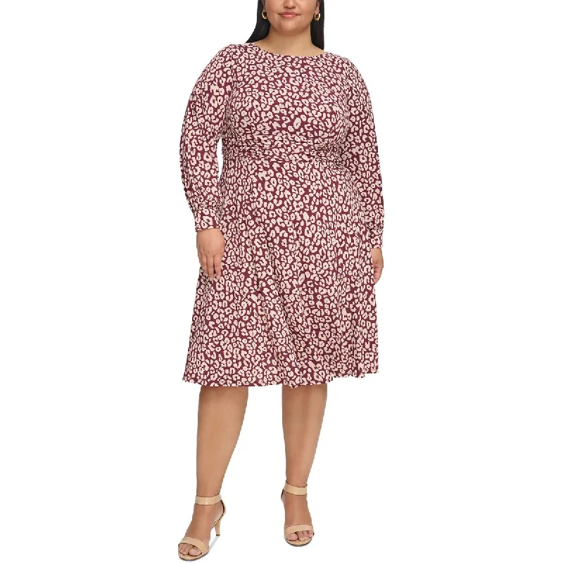 Casual Comfort Clothing Effortless Chic Style Jessica Howard Womens Plus Printed Work Day Wear Midi Dress Casual Comfort Clothing Effortless Chic Style Jessica Howard Womens Plus Printed Work Day Wear Midi Dress