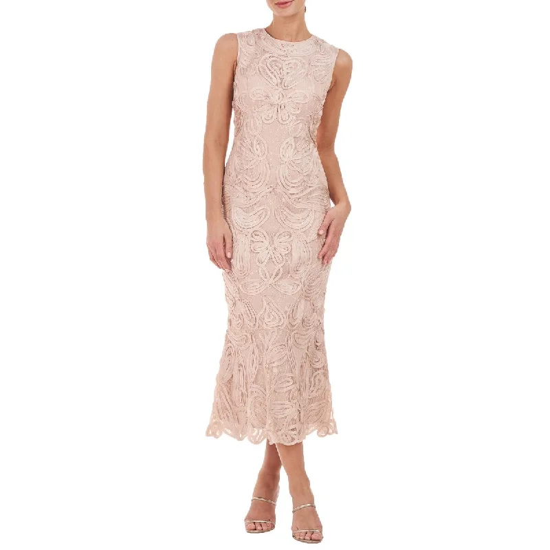 Comfy Pieces Casual Wearables JS Collections Womens Lace Embroidered Midi Dress