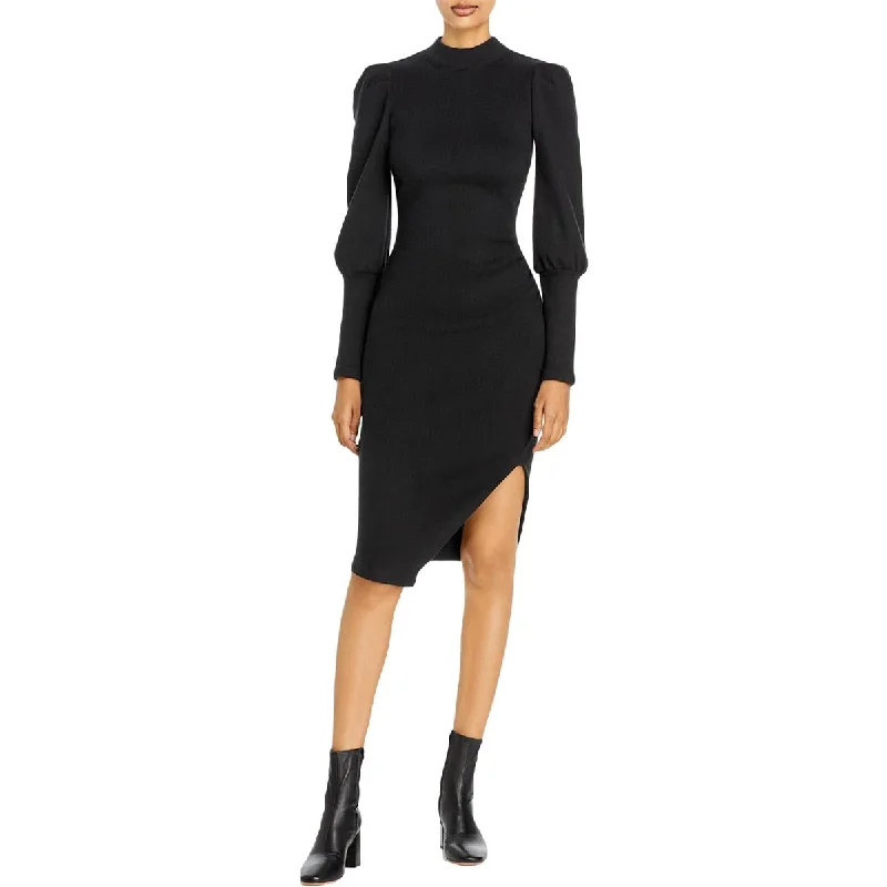 Trendy Warm Looks Street Comfort Jonathan Simkhai Womens Puff Sleeve Knee Midi Dress Trendy Warm Looks Street Comfort Jonathan Simkhai Womens Puff Sleeve Knee Midi Dress