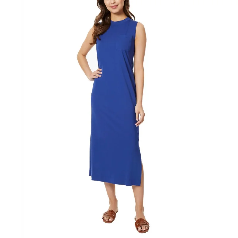 Relaxed Wear Fits Easy Chic Jones New York Womens Side Split Midi Midi Dress