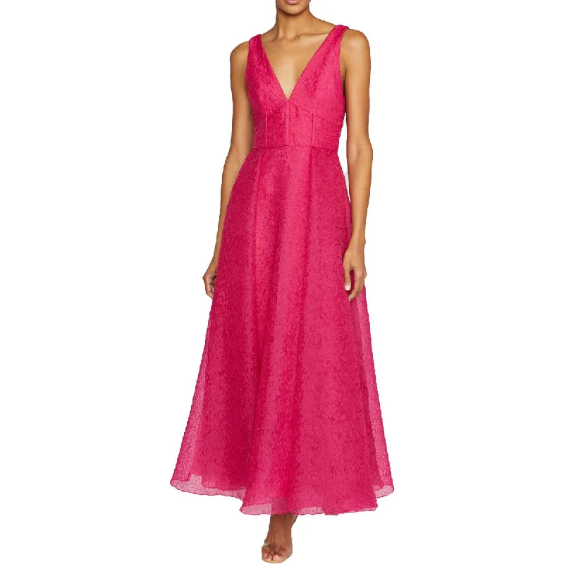 Everyday Comfort Wear Simple Comfort Style ML Monique Lhuillier Womens Pleated Tea Length Midi Dress Everyday Comfort Wear Simple Comfort Style ML Monique Lhuillier Womens Pleated Tea Length Midi Dress