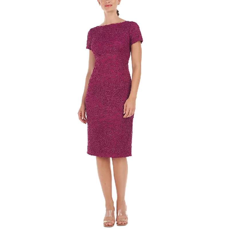 Effortless Layers Soft Look JS Collections Womens Metallic Mesh Midi Dress