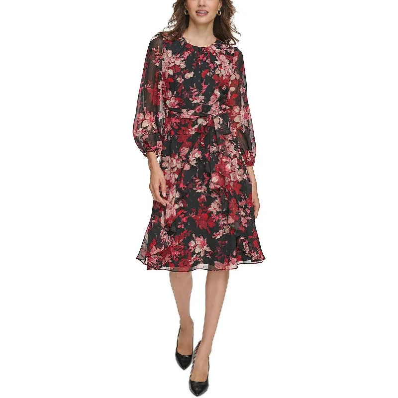 Cozy Wearable Styles Soft Fashion Jessica Howard Womens Petites Floral Print Summer Midi Dress Cozy Wearable Styles Soft Fashion Jessica Howard Womens Petites Floral Print Summer Midi Dress