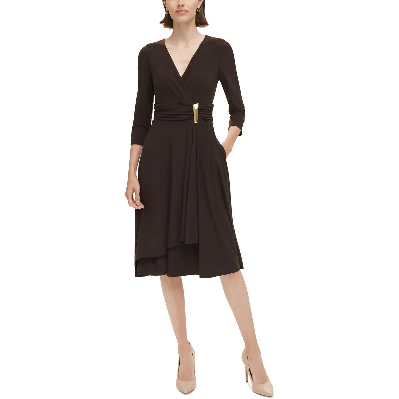 Affordable Comfort Styles Effortless Comfort Jessica Howard Womens Ruched Midi Midi Dress Affordable Comfort Styles Effortless Comfort Jessica Howard Womens Ruched Midi Midi Dress