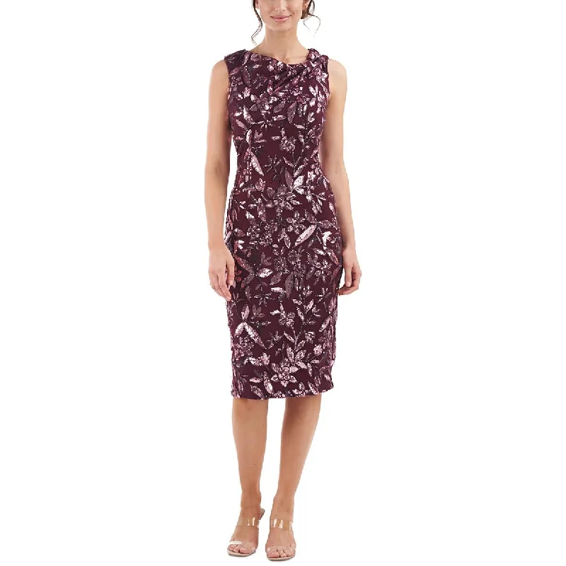 Fashion Comfort Trends Soft Dressing JS Collections Womens Mesh Embellished Midi Dress Fashion Comfort Trends Soft Dressing JS Collections Womens Mesh Embellished Midi Dress