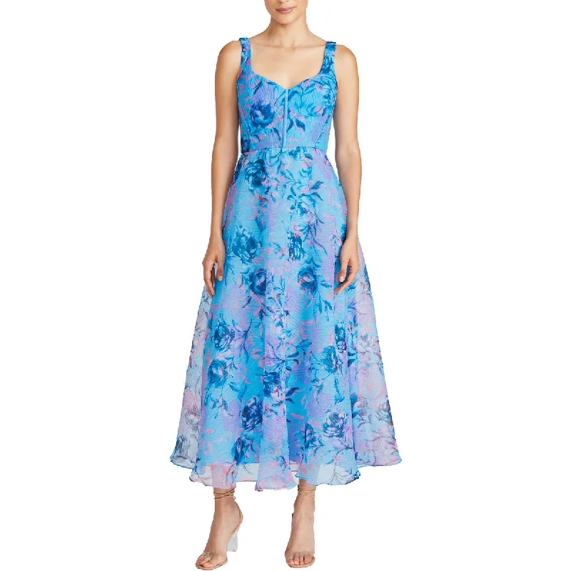 Cozy Fashion Trends Comfortable Apparel ML Monique Lhuillier Womens Textured Tea Length Midi Dress Cozy Fashion Trends Comfortable Apparel ML Monique Lhuillier Womens Textured Tea Length Midi Dress