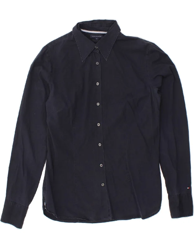 Street Chic Clothing Practical Fashion TOMMY HILFIGER Womens Shirt US 8 Medium Navy Blue Cotton Street Chic Clothing Practical Fashion TOMMY HILFIGER Womens Shirt US 8 Medium Navy Blue Cotton
