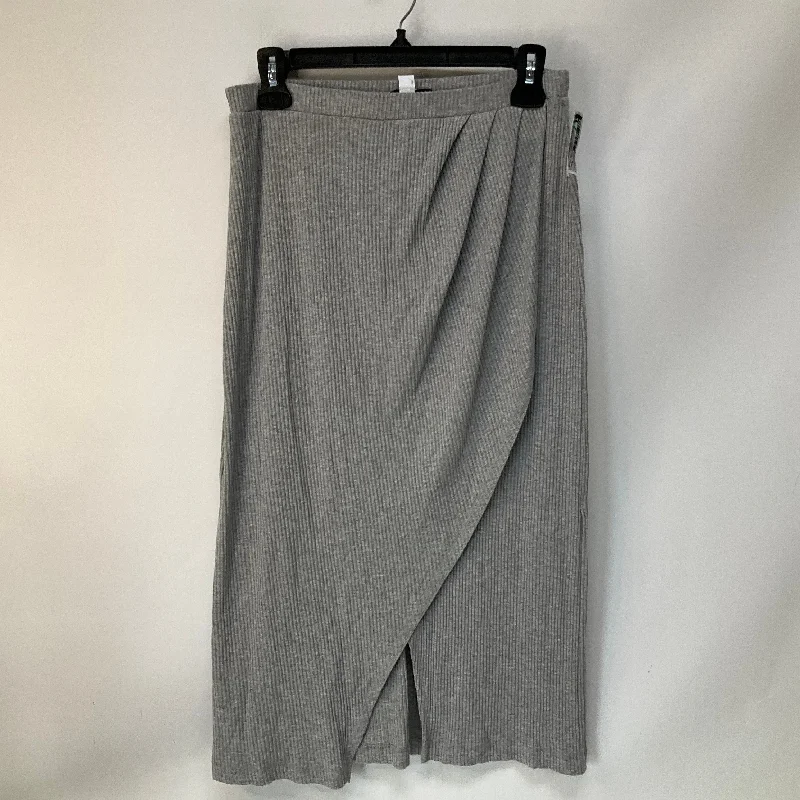Everyday Wardrobe Essentials Smart Comfort Skirt Midi By Cma In Grey, Size: M