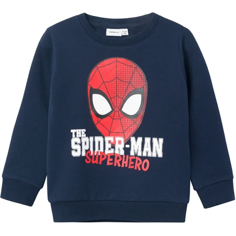 Simple Chic Wear Relaxed Fashion Name it Dark Sapphire Nurit Spiderman Sweatshirt
