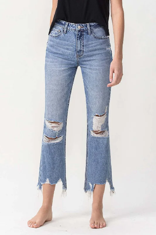 Modern Cozy Looks Practical Layers Lovervet High Rise Distressed Straight Jeans