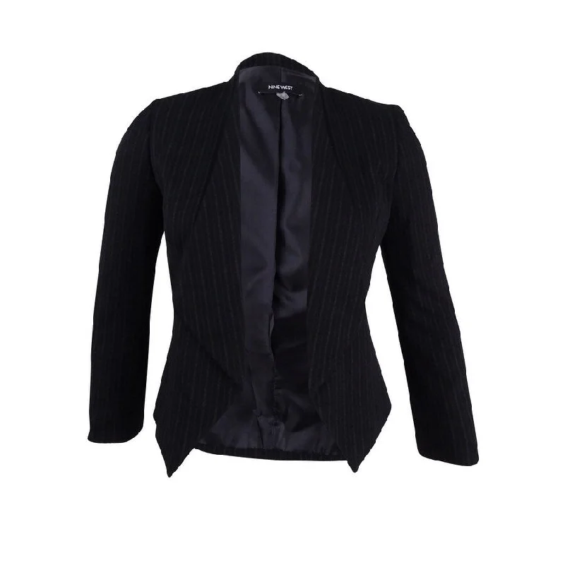 Casual Style Fits Versatile Comfortwear Nine West Women's Striped Open-Front Blazer