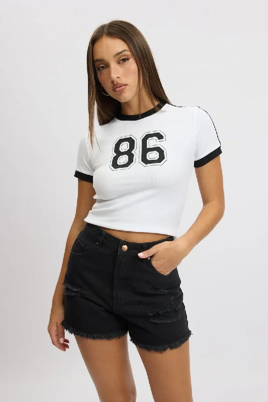 Practical Cozy Looks Elegant Wear Black Relaxed Short High Rise