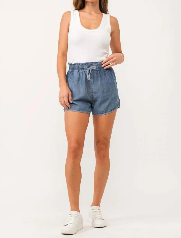 Cozy Looks Smart Comfort Krissy Denim Shorts In Blue