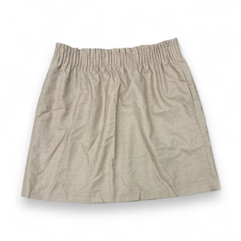 Effortless Chic Style Simple Wear Skirt Mini & Short By J. Crew In Beige, Size: 0