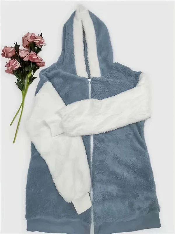 Effortless Wear Fits Relaxed Fits Textured Color Block Hoodie