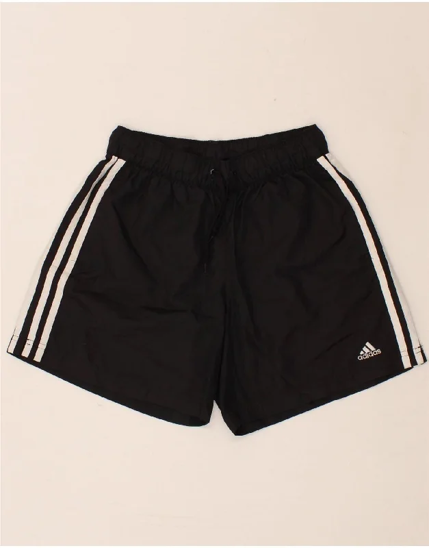 Fashion Comfort Wearables Simple Wear ADIDAS Womens Sport Shorts UK 10 Small Black Polyester