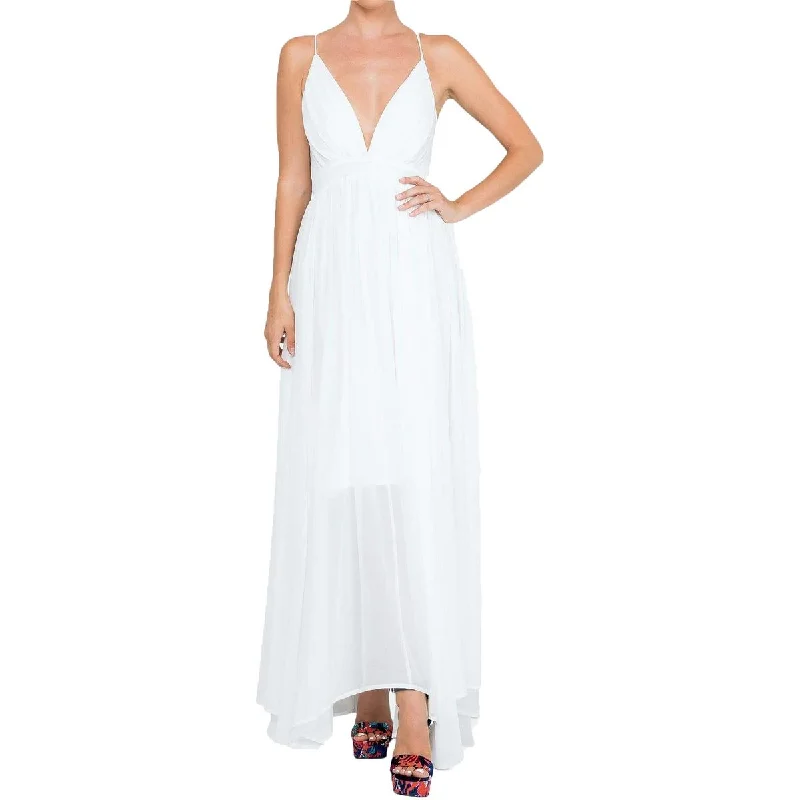 Relaxed Wear Fits Modern Comfort Meghan LA Womens Full Length V-Neck Maxi Dress