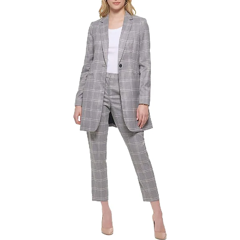 Affordable Chic Fits Comfort-driven Style Tommy Hilfiger Womens Plaid Workwear One-Button Blazer Affordable Chic Fits Comfort-driven Style Tommy Hilfiger Womens Plaid Workwear One-Button Blazer
