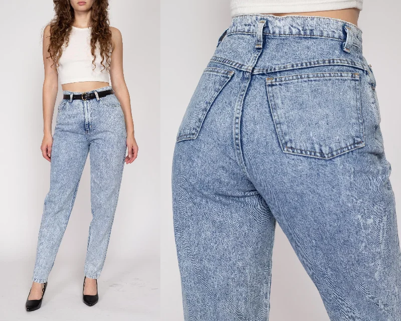 Soft-Fit Wear Chic Everyday Wear Medium 90s High Waisted Acid Wash Jeans 27.5"
