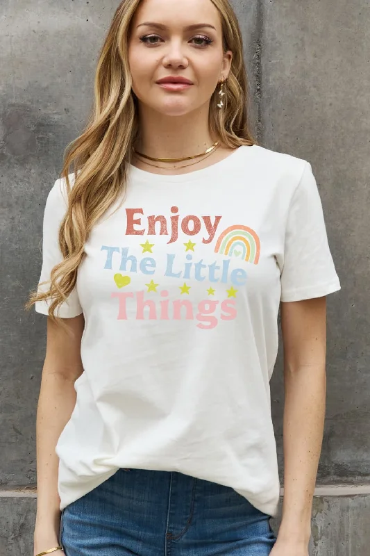 Relaxed Fit Choices Affordable Comfort Simply Love Full Size ENJOY THE LITTLE THINGS Graphic Cotton Tee Relaxed Fit Choices Affordable Comfort Simply Love Full Size ENJOY THE LITTLE THINGS Graphic Cotton Tee