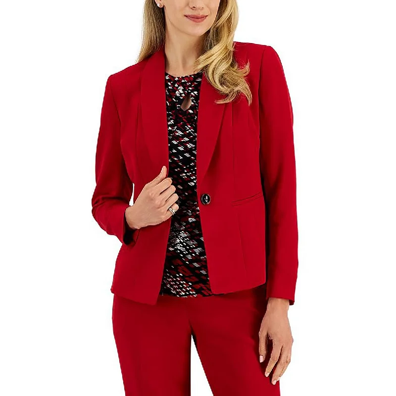 Trendy Cozy Apparel Comfy Textiles Kasper Womens Petites Crepe Stretch One-Button Blazer Trendy Cozy Apparel Comfy Textiles Kasper Womens Petites Crepe Stretch One-Button Blazer