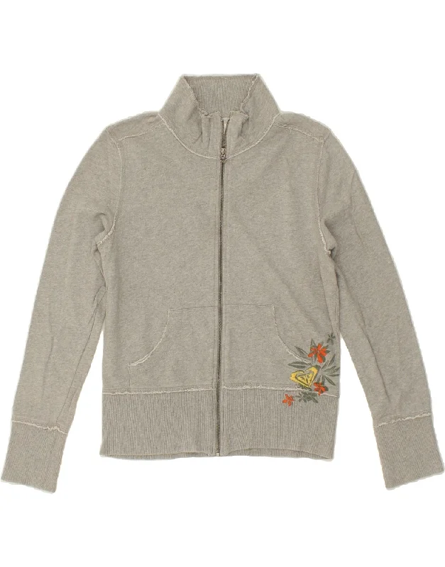 Cozy Wearable Styles Cozy Looks ROXY Womens Tall Graphic Tracksuit Top Jacket UK 18 XL Grey Floral Cotton Cozy Wearable Styles Cozy Looks ROXY Womens Tall Graphic Tracksuit Top Jacket UK 18 XL Grey Floral Cotton