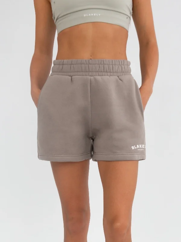 Minimal Fashion Soft Dressing Heritage Jogger Shorts - Neutral Grey