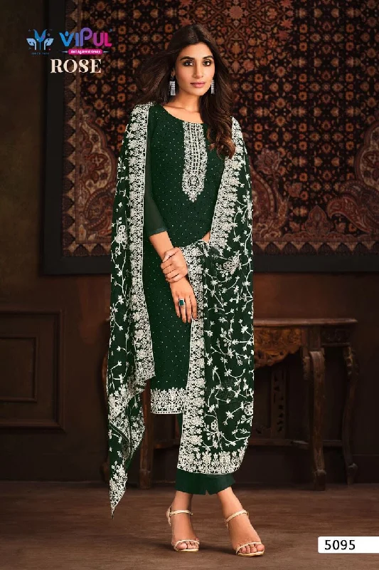 Chic Comfort Pieces Affordable Layers 5095 Heavy Georgette Stone work Designer Straight Cut Suit