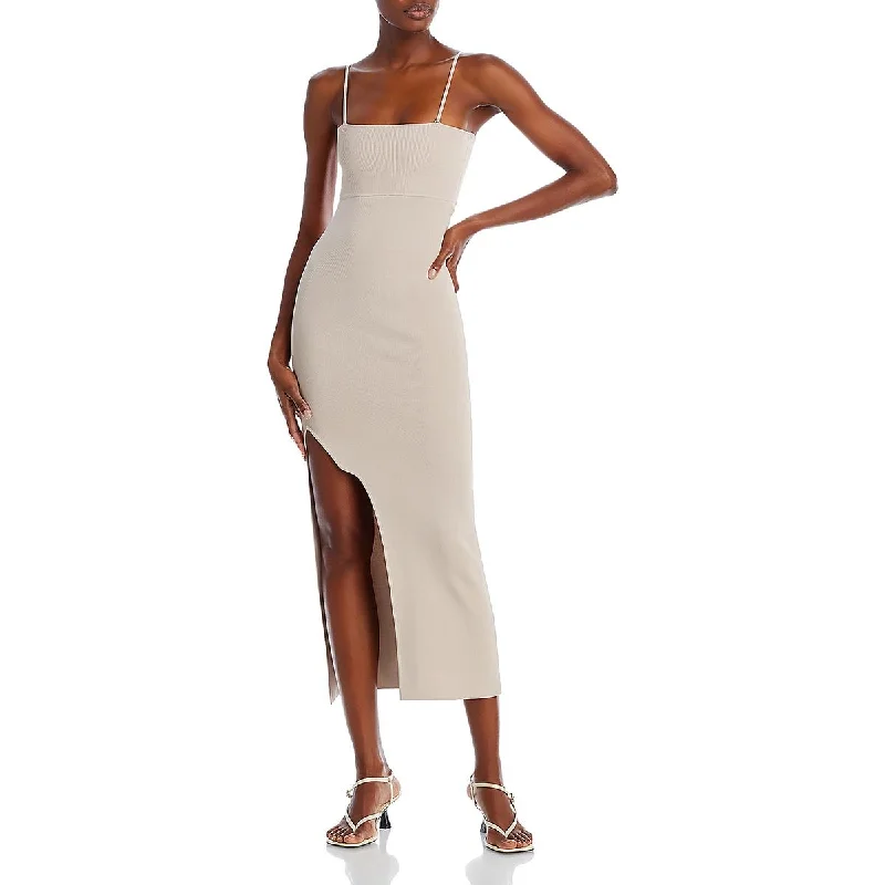 Fashion Comfort Trends Cozy Looks Mother of All Womens Side Slit Knit Maxi Dress