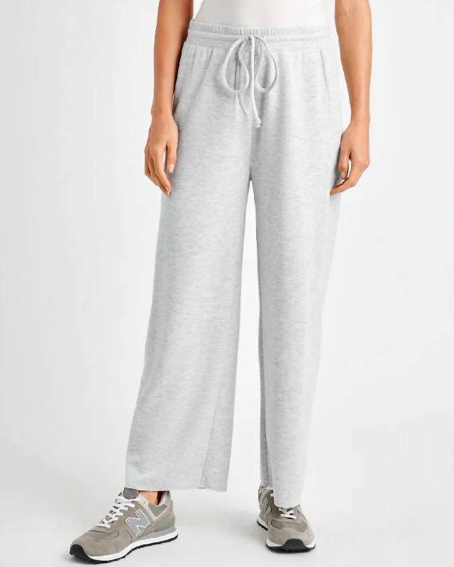 Warm Comfortable Pieces Minimal Layers Winslow Pant In Ice Heather Grey