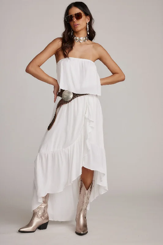 Relaxed Textiles Daywear Fashion Rosie White Strapless Dress