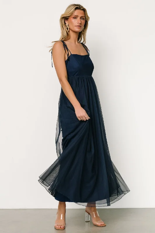 Cozy Everyday Wardrobe Casual Looks Fiona Tulle Maxi Dress | Midnight Blue