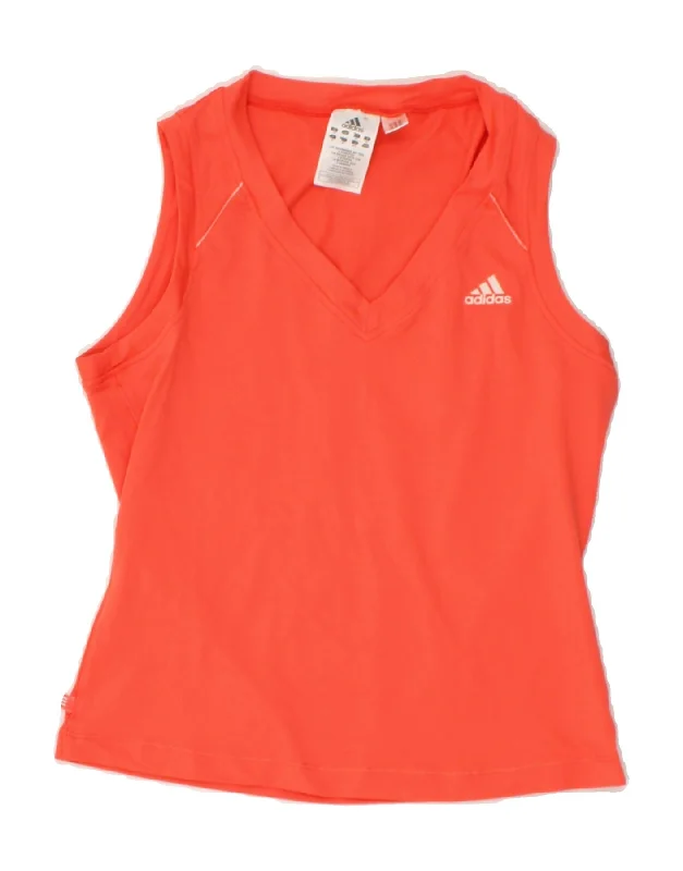 Cozy Street Looks Soft Apparel ADIDAS Womens Vest Top UK 16 Large Red Polyester