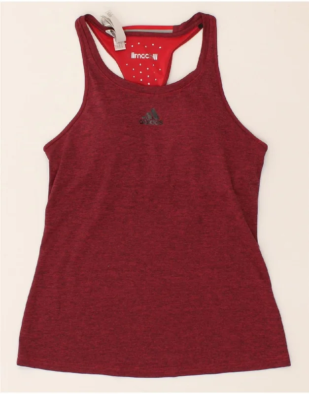 Cozy Outfits Wear Comfortable Fit ADIDAS Womens Vest Top UK 12/14 Medium Maroon Flecked Polyester Cozy Outfits Wear Comfortable Fit ADIDAS Womens Vest Top UK 12/14 Medium Maroon Flecked Polyester