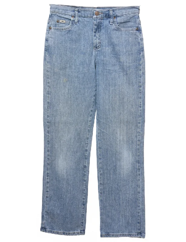 Street Style Comfort Comfortable Fits Light Wash Lee Straight-Fit Jeans - W30 L29