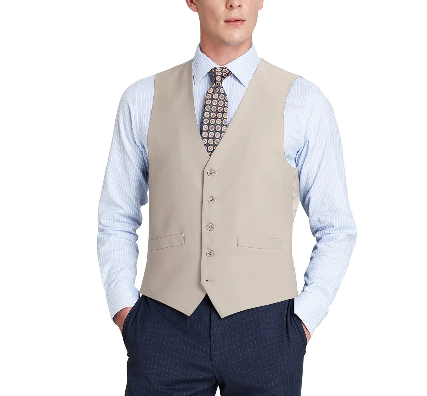 Formal Suit Vest for Notch Lapel Suit