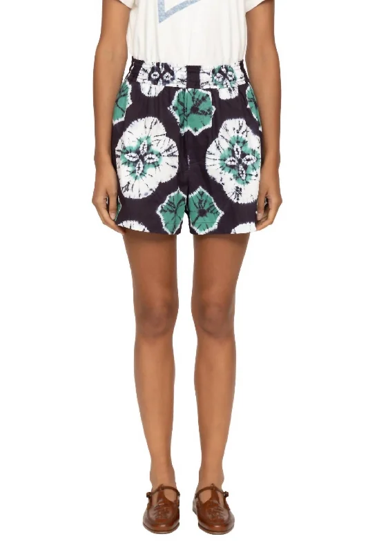 Smart Layered Looks Stylish Attire Aveline Short In Teal Tie Dye